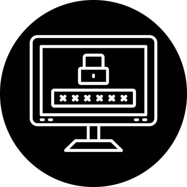 parola simgesi, vektör çizimi