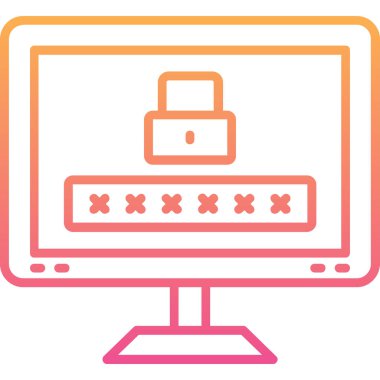 Bir bilgisayar simgesinin vektör illüstrasyonu