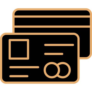 Kredi kartı ikonu - taslak biçimi