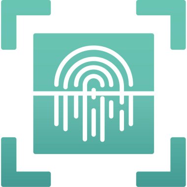 parmak izi ikonu vektör illüstrasyonu