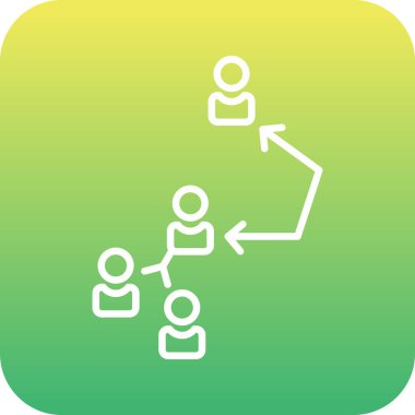 Sosyal ağ simgesi, vektör illüstrasyonu