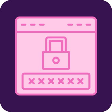 Kilit. Web simgesi basit illüstrasyon