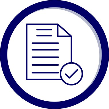 Belge. Web simgesi basit illüstrasyon