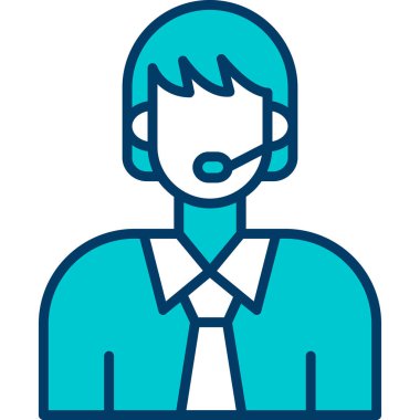 Müşteri servis simgesi vektör illüstrasyonu