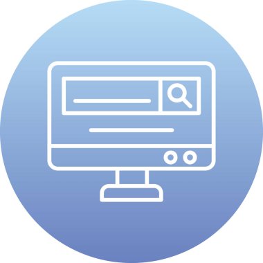 Tarayıcı. Web simgesi basit illüstrasyon