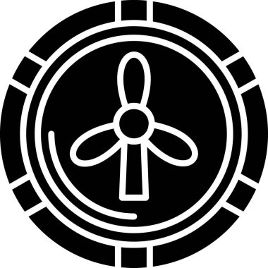 Moda tarzı izole edilmiş arka planda fan simgesi