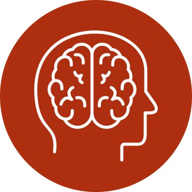 Nöropsikoloji web simgesi, vektör illüstrasyonu