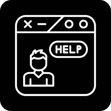 yardımcı vektör simgesi modern basit illüstrasyon