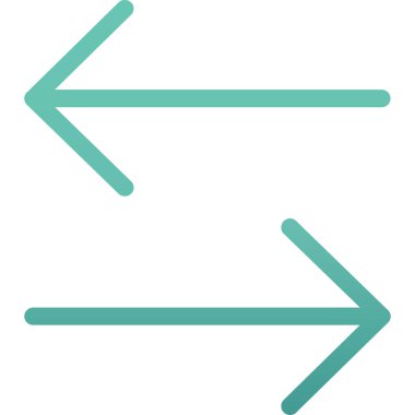 İnce çizgi vektör simge sol ok