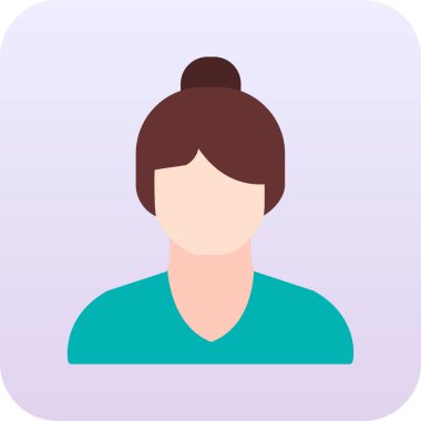 avatar kadın vektör illüstrasyonu