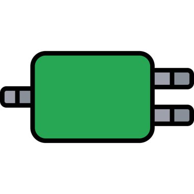 Beyaz arkaplanda pil simgesi izole edildi