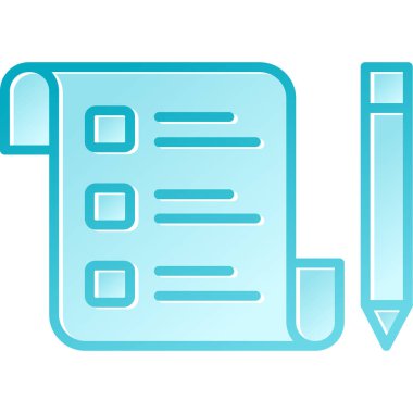 Beyaz arka plan üzerinde izole denetim listesi simgesi olan mavi Pano. Vektör çizim