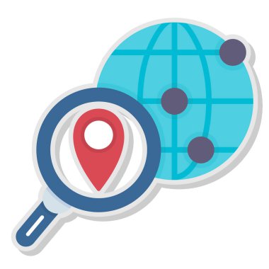 konum konum vektörü simgesi