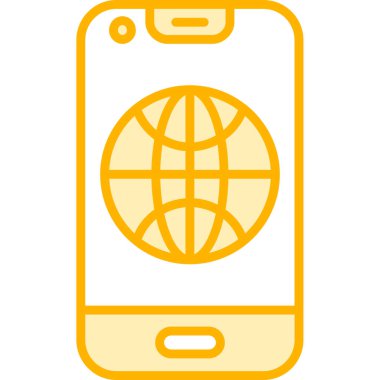 Harita simgesi vektör illüstrasyon tasarımlı akıllı telefon