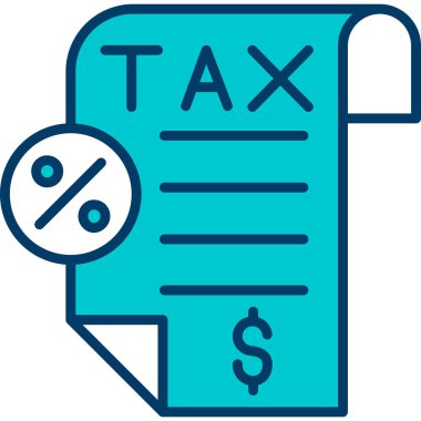 Vergi. Web simgesi basit illüstrasyon