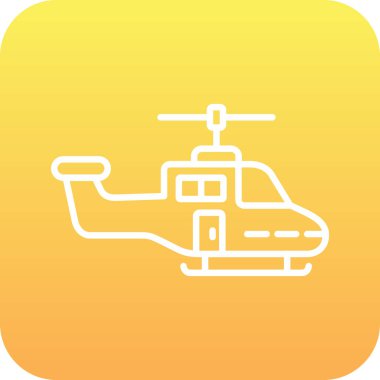 Helikopter simgesi soyut olarak izole edildi