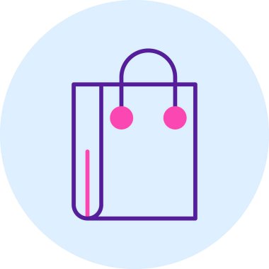 Alışveriş web simgesi, basit vektör illüstrasyonu