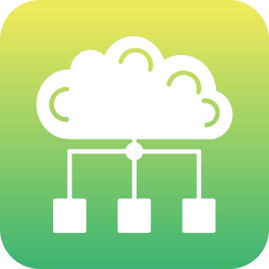 bulut hesaplama vektörü simgesi