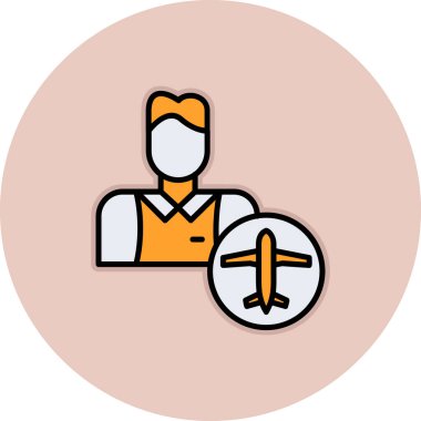 Bir uçuş simgesinin vektör illüstrasyonu