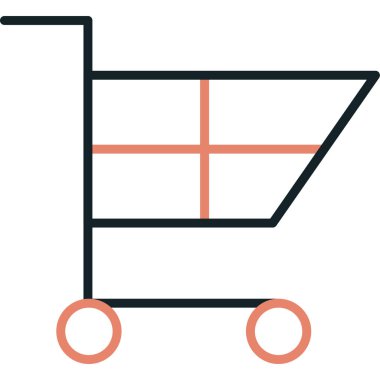 Sepet ikonu vektör illüstrasyonu