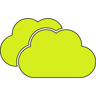bulut simgesi, vektör illüstrasyonu