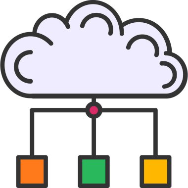 bulut hesaplama veri simgesi