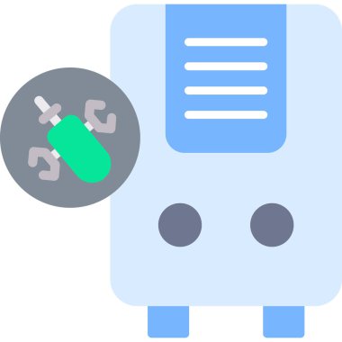 Virüs virüsü simgesi düz biçimde