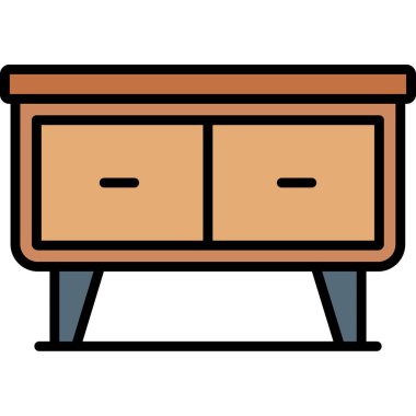 Mobilya ikonu. vektör illüstrasyonu