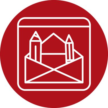 zarf simgesi vektör illüstrasyonu