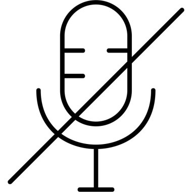 mikrofon vektör çizgisi simgesi