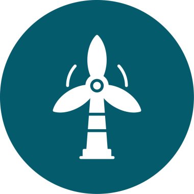 Rüzgar türbini simgesinin vektör çizimi