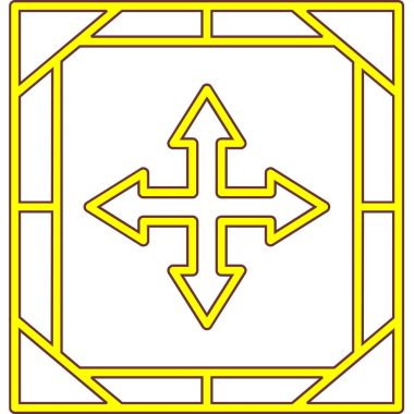 Aziz bayrağı taşıyan bir haçın sarı ve siyah vektör çizimi - Petersburg