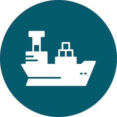 Gemi simgesinin vektör illüstrasyonu