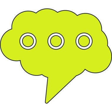 Düşünce baloncuklu komik konuşma balonu