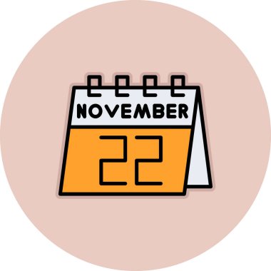 Kasım simgesinin tarihli takvim