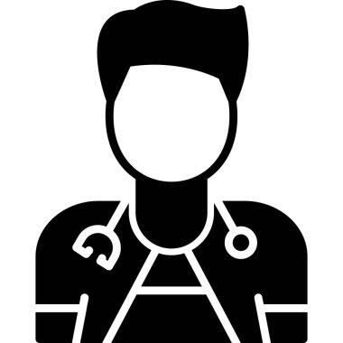 doktor doktor ikon vektör illüstrasyonu