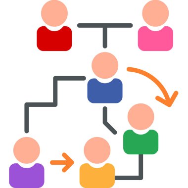 takım çalışması grubu insanlarının simgesi düz biçimdedir