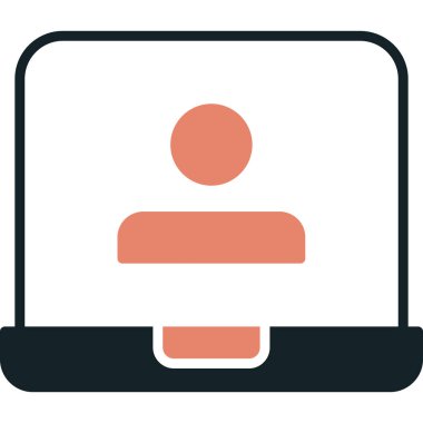 Bilgisayar. Web simgesi basit illüstrasyon