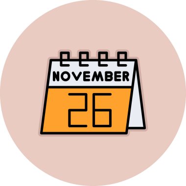 Takvim simgesi tasarımı, renkli resimleme