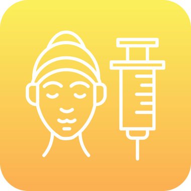 Eşsiz aşı enjeksiyon vektörü glyph simgesi