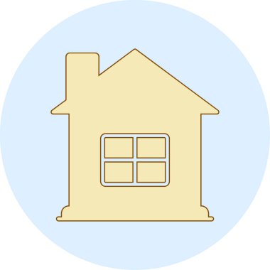 Ev. Web simgesi basit illüstrasyon