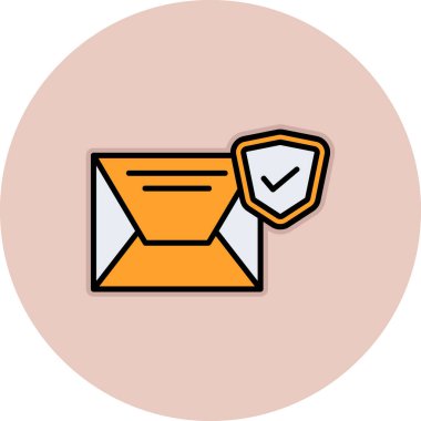 zarf e- posta simgesi, vektör illüstrasyonu