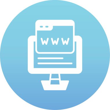 Web tarayıcısı. Web simgesi basit illüstrasyon