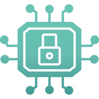 Siber kilit simgesi. Web için siber kilit vektör simgelerinin basit illüstrasyonu