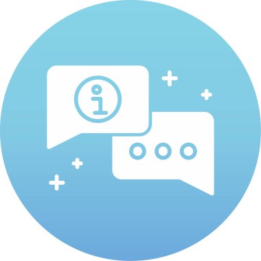 Konuş. Web simgesi basit illüstrasyon