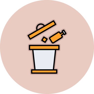 Bir simge kovasının vektör illüstrasyonu