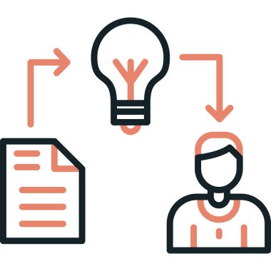 Bir fikrim var. Web simgesi basit illüstrasyon