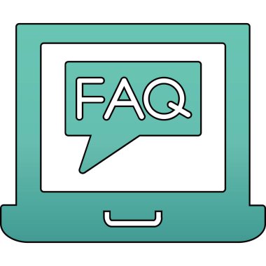 Faq simgesi, modern vektör illüstrasyon tasarımı