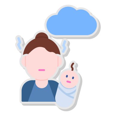 bebek simgesi olan bebek, vektör illüstrasyonu