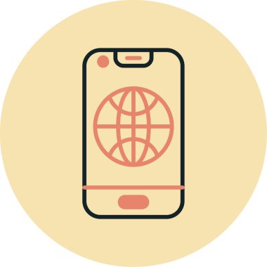 global ağ vektör simgesi modern illüstrasyon tasarımı